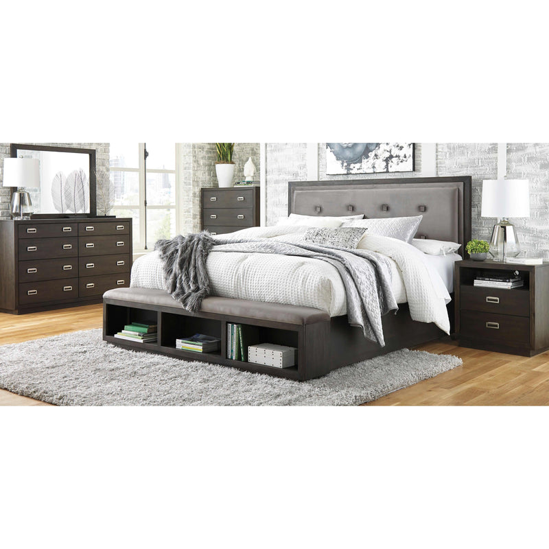 Signature Design by Ashley Hyndell Queen Upholstered Panel Bed with Storage B731-57/B731-54S IMAGE 8