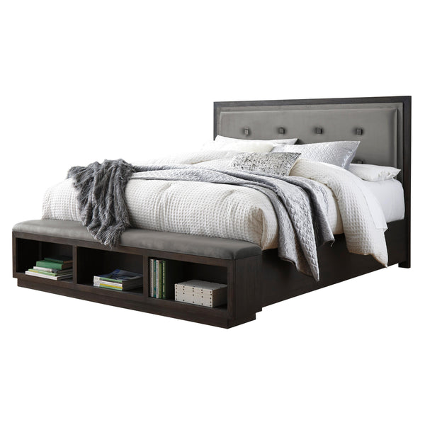Signature Design by Ashley Hyndell California King Upholstered Panel Bed with Storage B731-58/B731-94S IMAGE 1