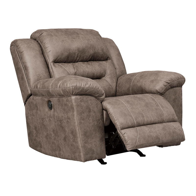 Signature Design by Ashley Stoneland Power Rocker Leather Look Recliner 3990598 IMAGE 3