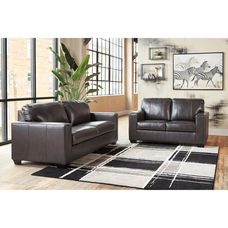 Signature Design by Ashley Morelos Stationary Leather Match Loveseat 3450335 IMAGE 6