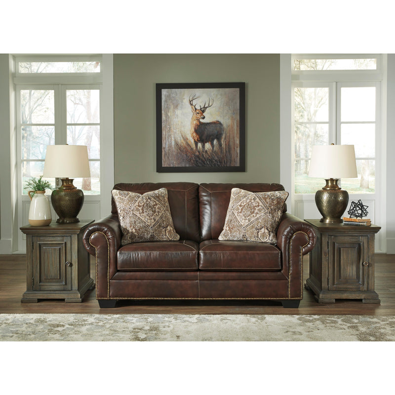 Signature Design by Ashley Roleson Stationary Leather Match Loveseat 5870235 IMAGE 2