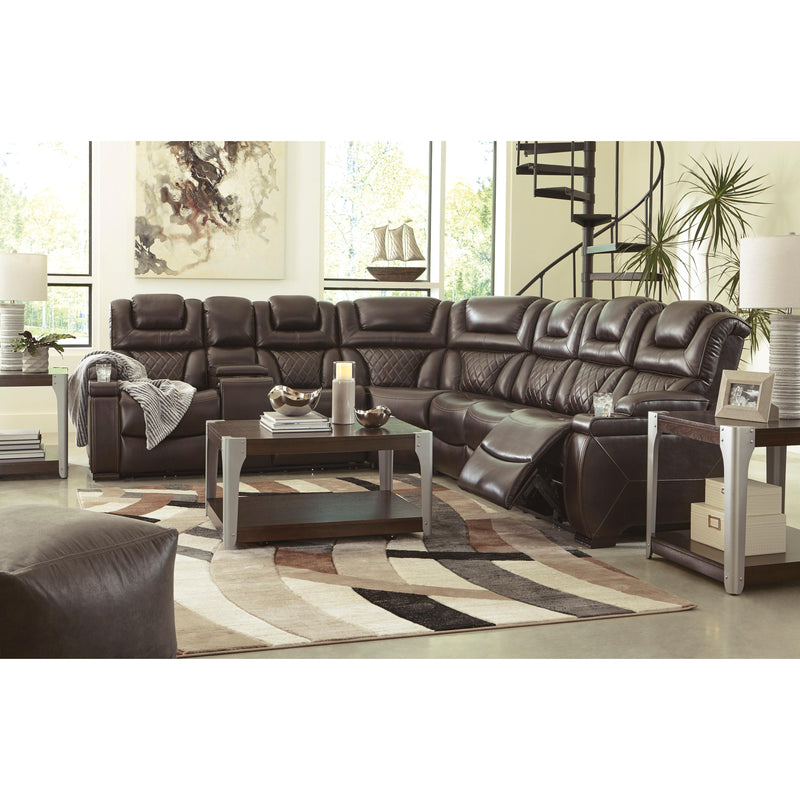 Signature Design by Ashley Warnerton Power Reclining Leather Look 3 pc Sectional 7540737/7540777/7540708 IMAGE 15
