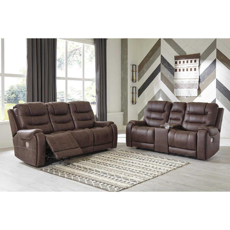 Signature Design by Ashley Yacolt Power Reclining Leather Look Loveseat 8200218 IMAGE 12