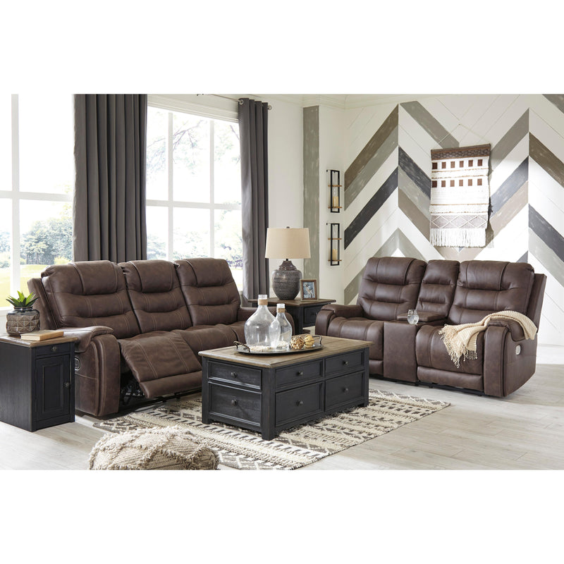 Signature Design by Ashley Yacolt Power Reclining Leather Look Loveseat 8200218 IMAGE 13