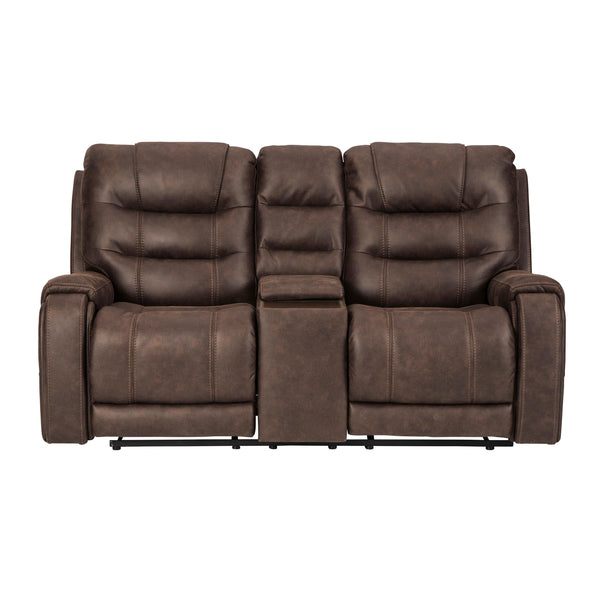 Signature Design by Ashley Yacolt Power Reclining Leather Look Loveseat 8200218 IMAGE 1