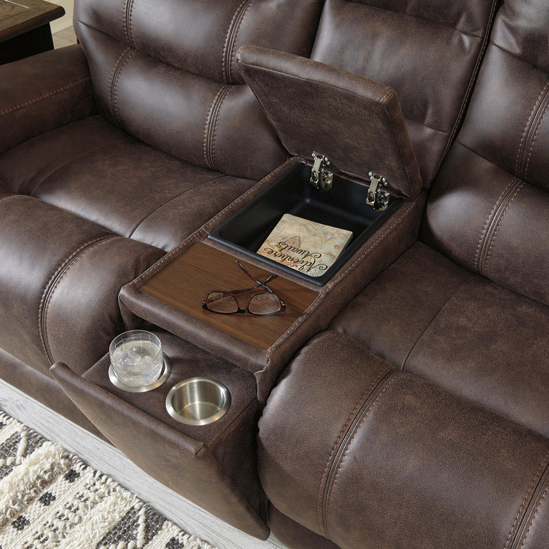 Signature Design by Ashley Yacolt Power Reclining Leather Look Loveseat 8200218 IMAGE 8