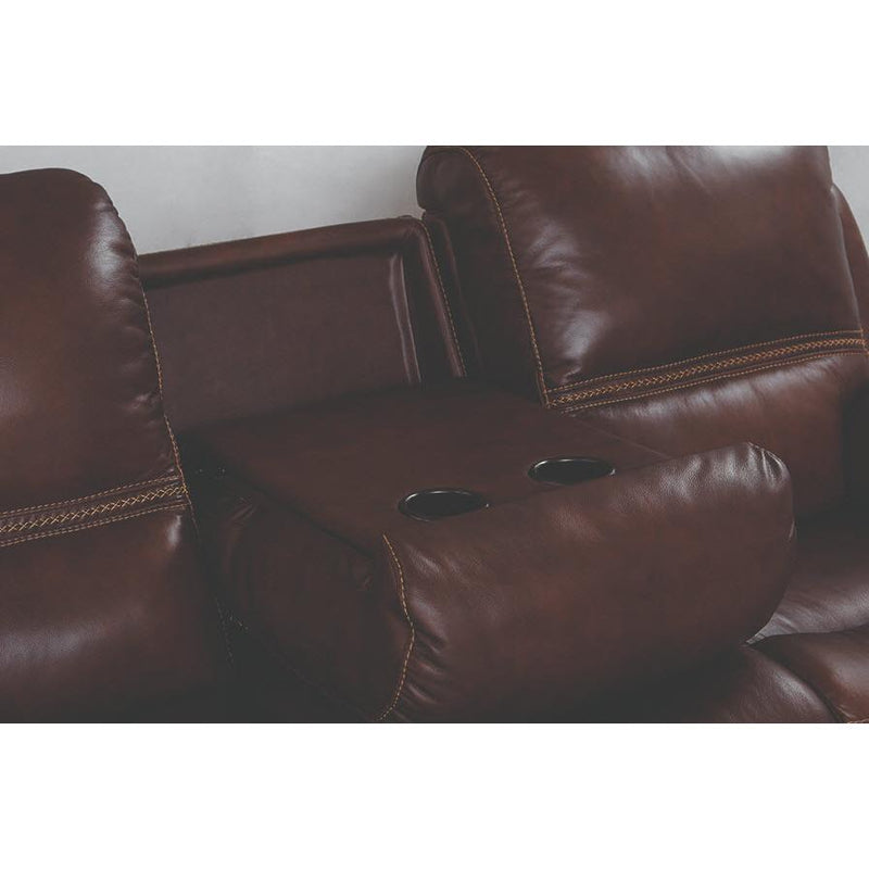 Bassett Williams Power Reclining Leather Loveseat 3731-PC42K IMAGE 2