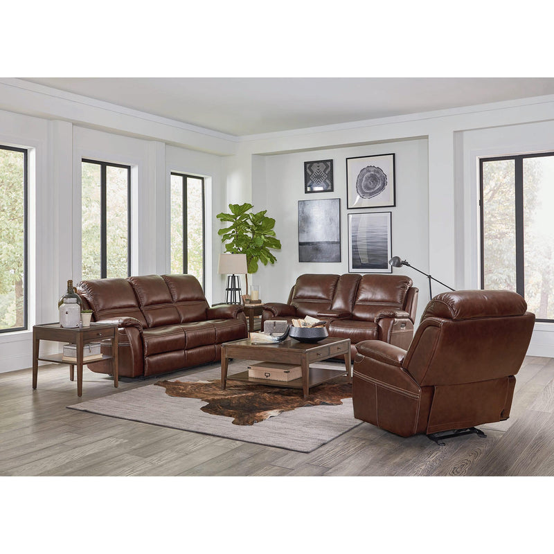 Bassett Williams Power Reclining Leather Sofa 3731-P62K IMAGE 2