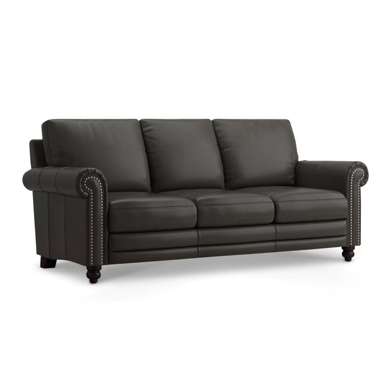 Bassett Jackson Stationary Leather Sofa 3960-62C IMAGE 1