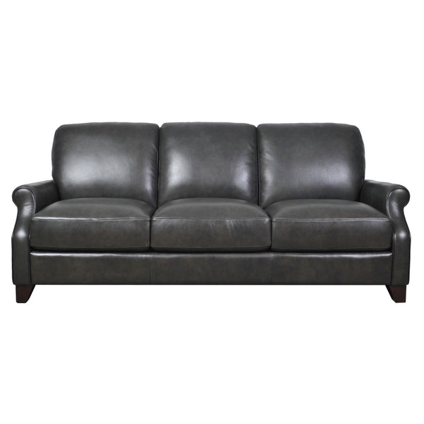 Bassett Greyson Stationary Leather Sofa 3971-62G IMAGE 1