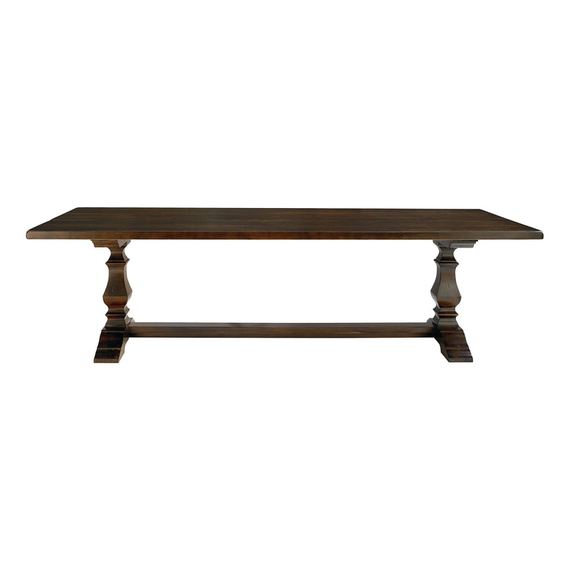 Bassett Bench Made Dining Table with Trestle Base Bench Made 4015-0842 Maple 108" Rectangular Table - Aged Bridle IMAGE 2
