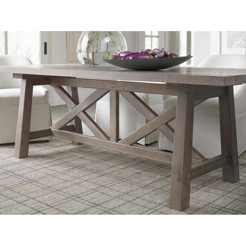 Bassett Bench Made Dining Table with Trestle Base Bench Made 4017-9038 Oak 90" Artisan Table - Oak IMAGE 4