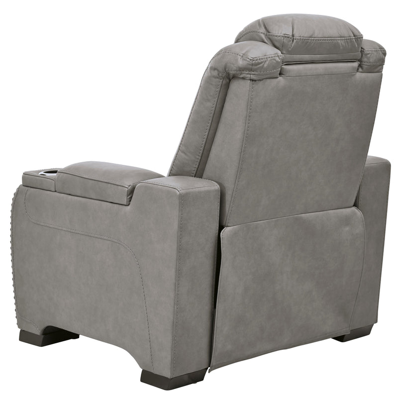 Signature Design by Ashley The Man-Den Power Leather Match Recliner U8530513 IMAGE 5