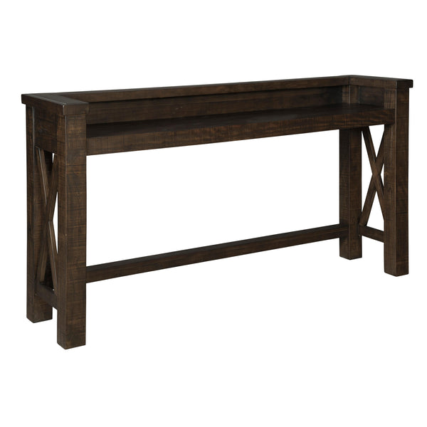Signature Design by Ashley Hallishaw Counter Height Dining Table with Trestle Base D498-65 IMAGE 1