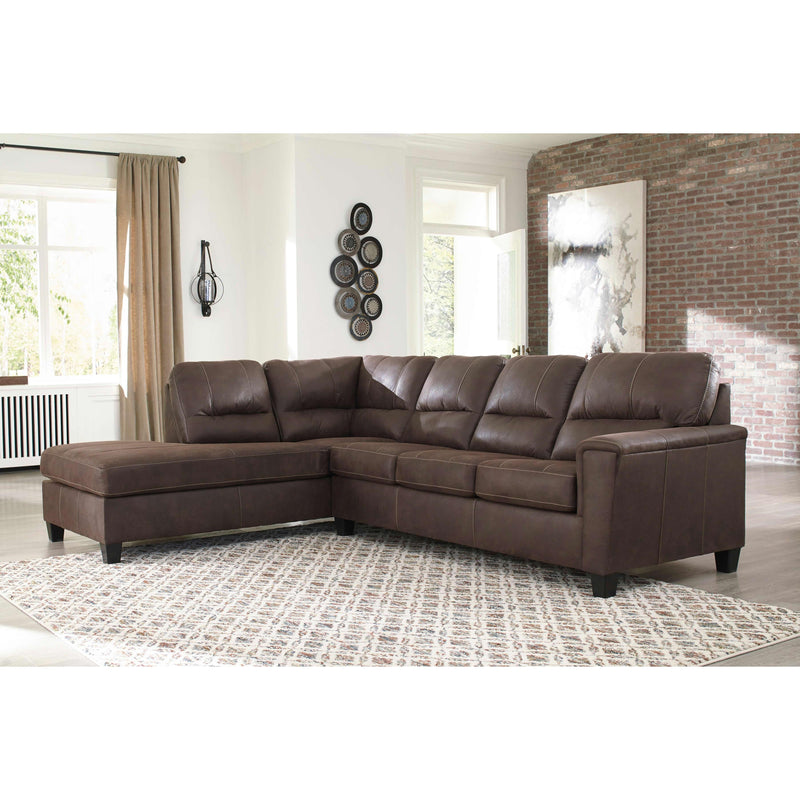Signature Design by Ashley Navi Leather Look Sleeper Sectional 9400316/9400370 IMAGE 3