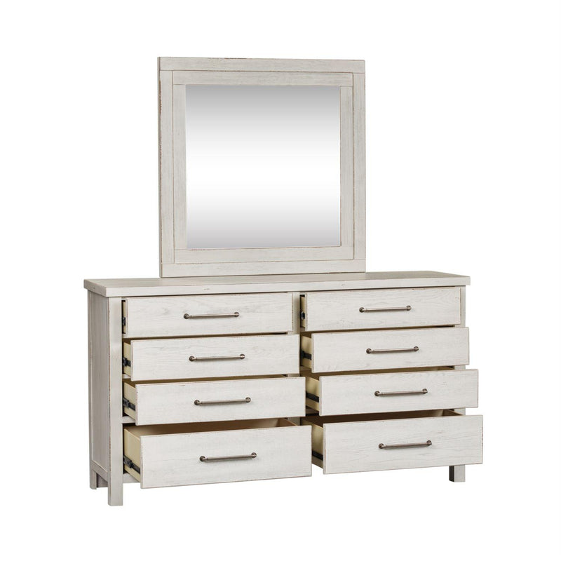Liberty Furniture Industries Inc. Modern Farmhouse 8-Drawer Dresser with Mirror 406W-BR-DM IMAGE 3