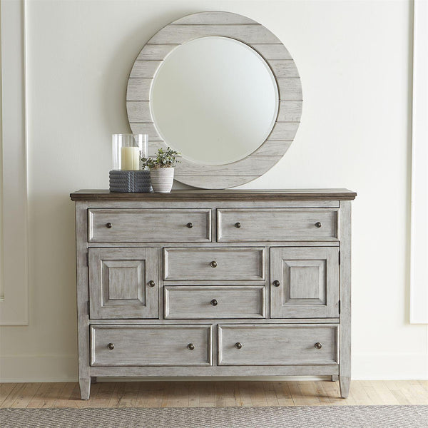 Liberty Furniture Industries Inc. Heartland 6-Drawer Dresser with Mirror 824-BR-ODM IMAGE 1