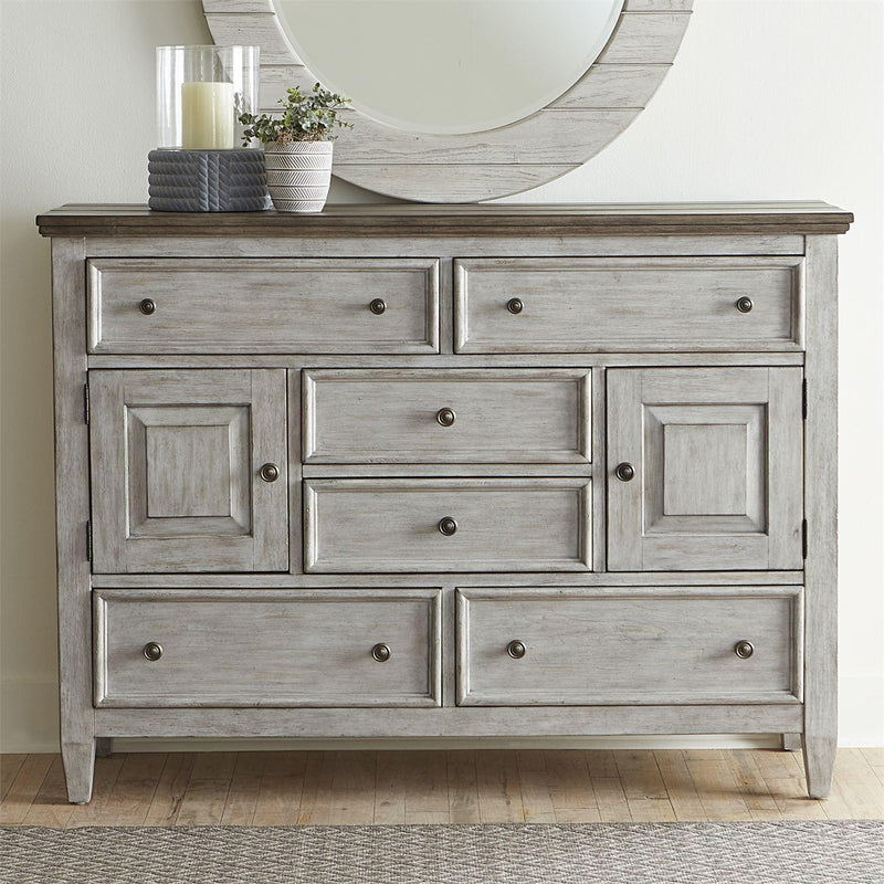 Liberty Furniture Industries Inc. Heartland 6-Drawer Dresser with Mirror 824-BR-ODM IMAGE 3