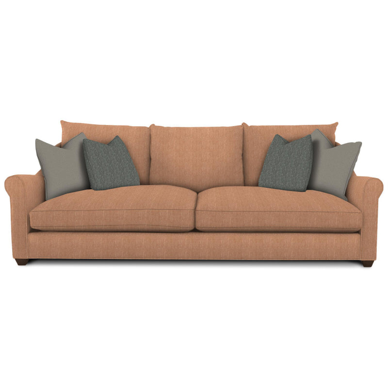 Klaussner Zoe Stationary Fabric Sofa D32500 XS CORBRIDGE CORAL IMAGE 1