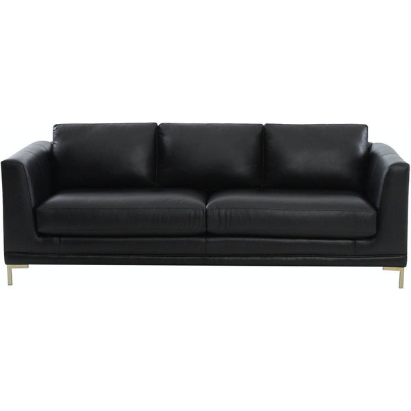 Klaussner Ellis Stationary Leather Sofa LT2700 S DURANGO BLACK IMAGE 1