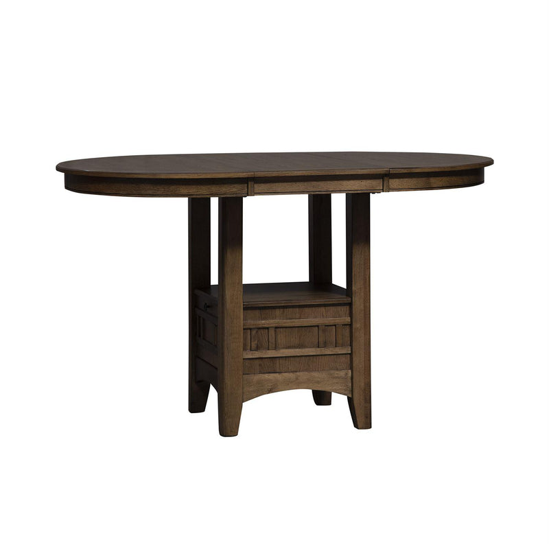 Liberty Furniture Industries Inc. Oval Santa Rosa II Counter Height Dining Table with Pedestal Base 227-CD-PUB IMAGE 2