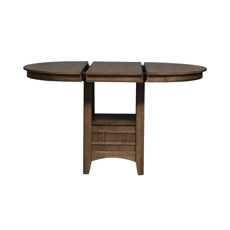 Liberty Furniture Industries Inc. Oval Santa Rosa II Counter Height Dining Table with Pedestal Base 227-CD-PUB IMAGE 3