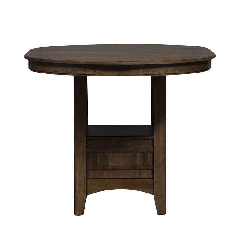 Liberty Furniture Industries Inc. Oval Santa Rosa II Counter Height Dining Table with Pedestal Base 227-CD-PUB IMAGE 5