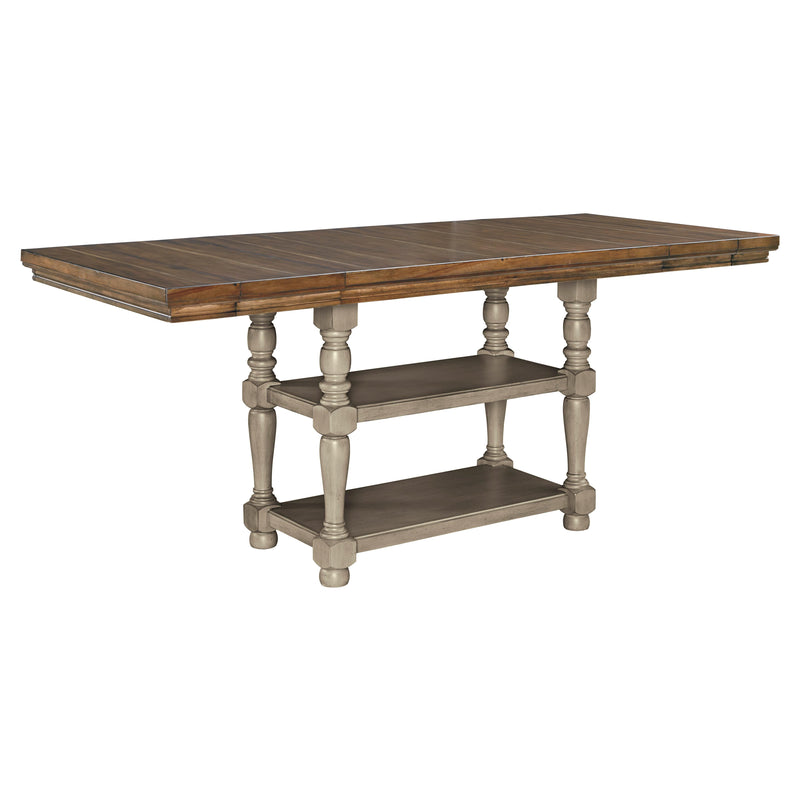 Signature Design by Ashley Lettner Counter Height Dining Table with Pedestal Base D733-32 IMAGE 1