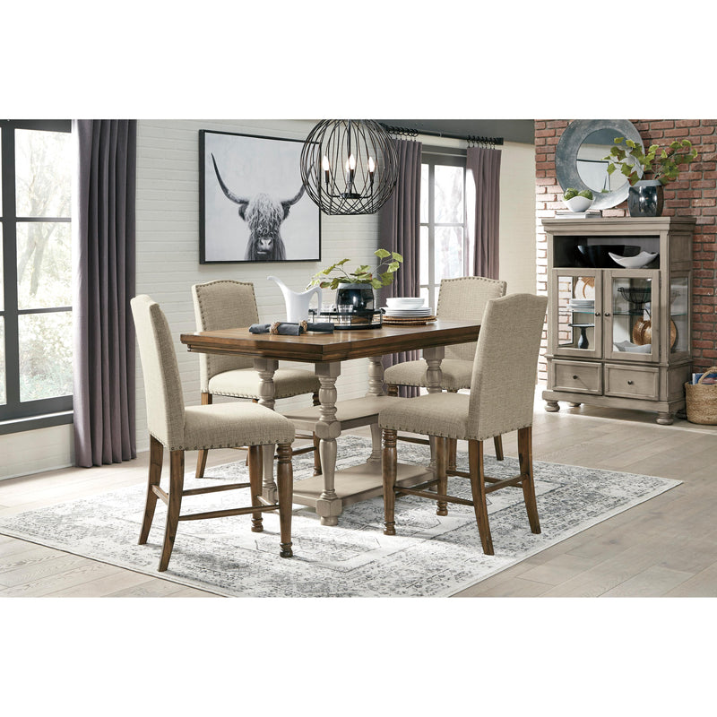 Signature Design by Ashley Lettner Counter Height Dining Table with Pedestal Base D733-32 IMAGE 6