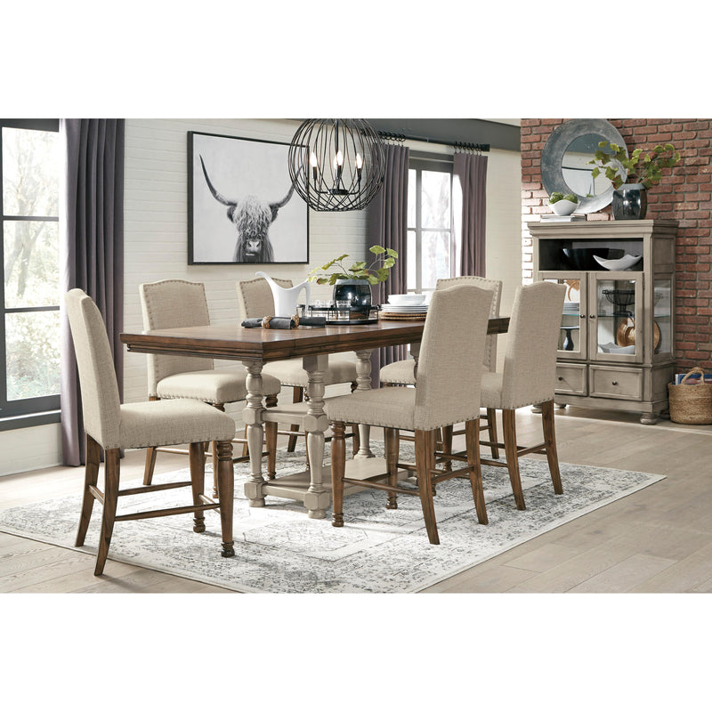 Signature Design by Ashley Lettner Counter Height Dining Table with Pedestal Base D733-32 IMAGE 7