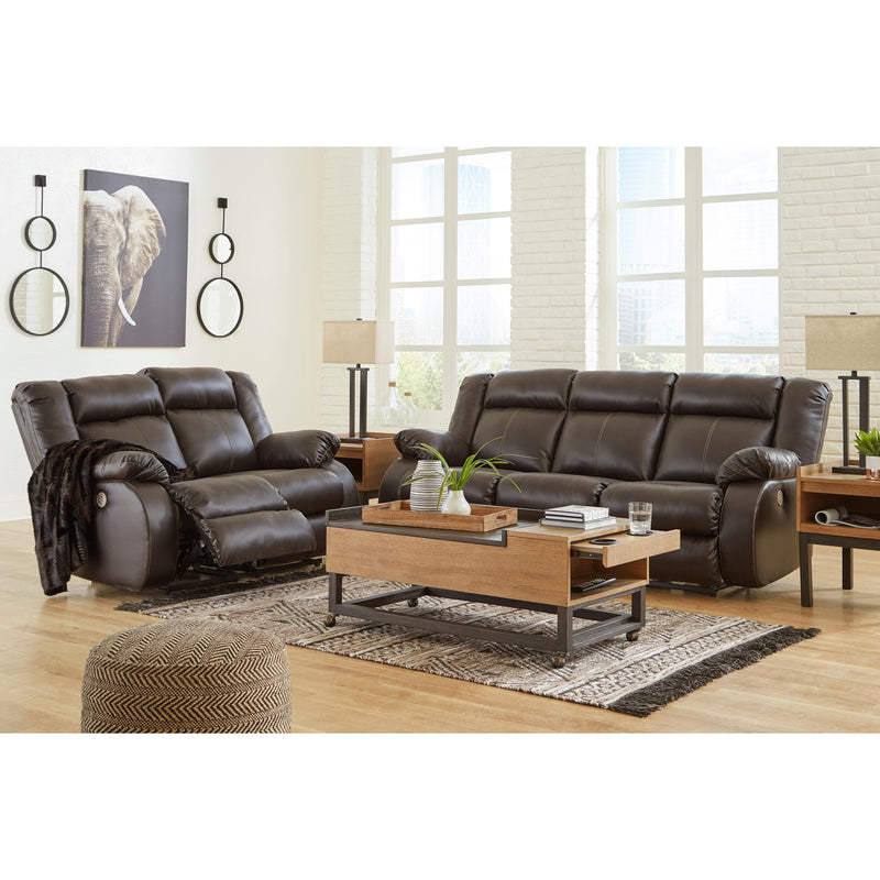 Signature Design by Ashley Denoron Power Reclining Leather Look Sofa 5350587 IMAGE 10