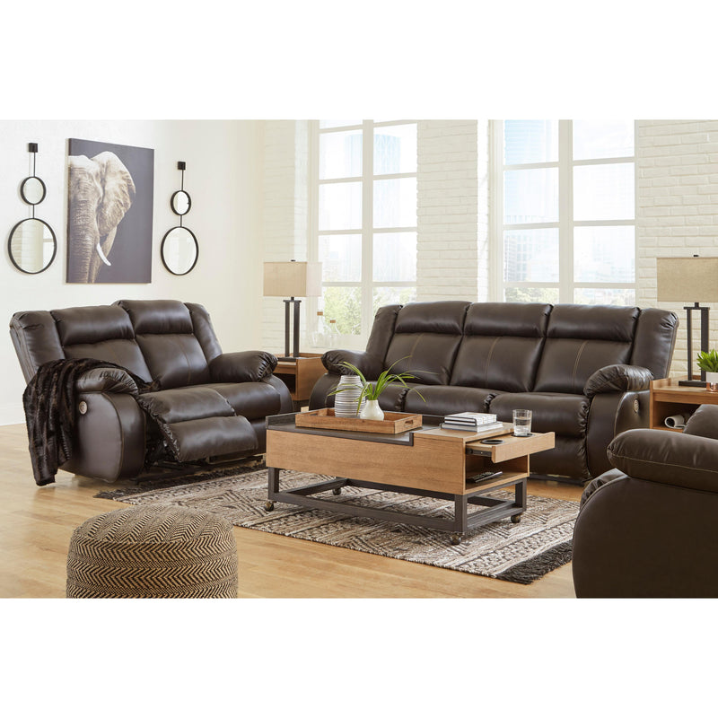 Signature Design by Ashley Denoron Power Reclining Leather Look Sofa 5350587 IMAGE 11
