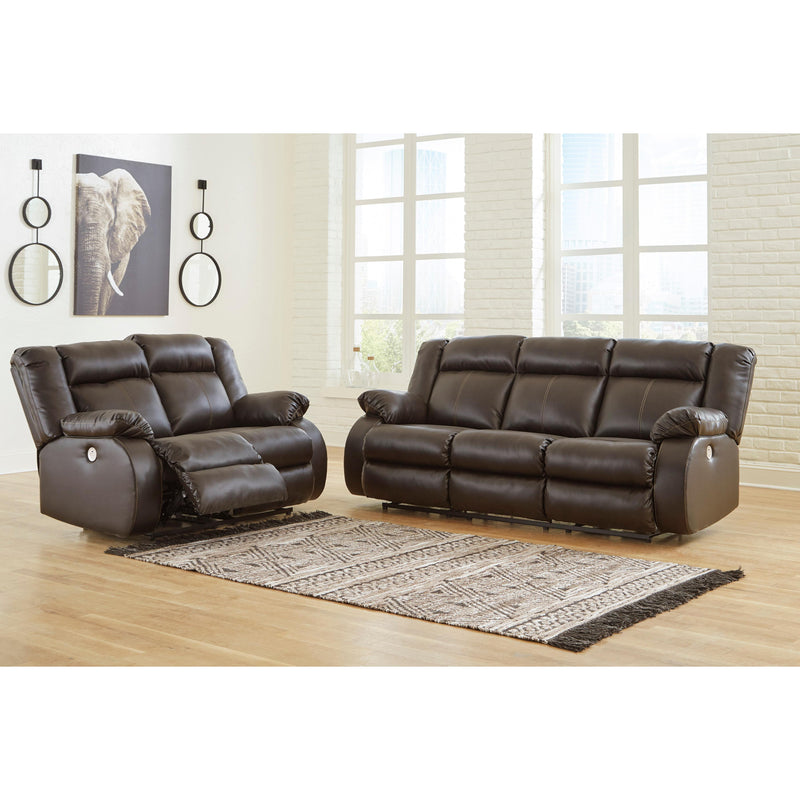 Signature Design by Ashley Denoron Power Reclining Leather Look Sofa 5350587 IMAGE 7