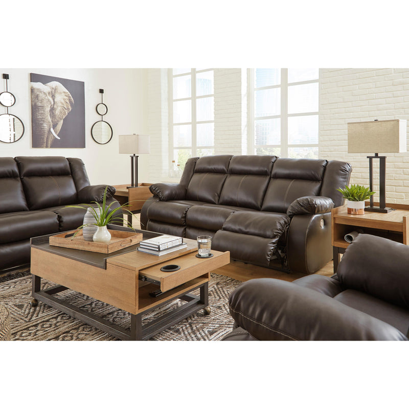 Signature Design by Ashley Denoron Power Reclining Leather Look Sofa 5350587 IMAGE 8