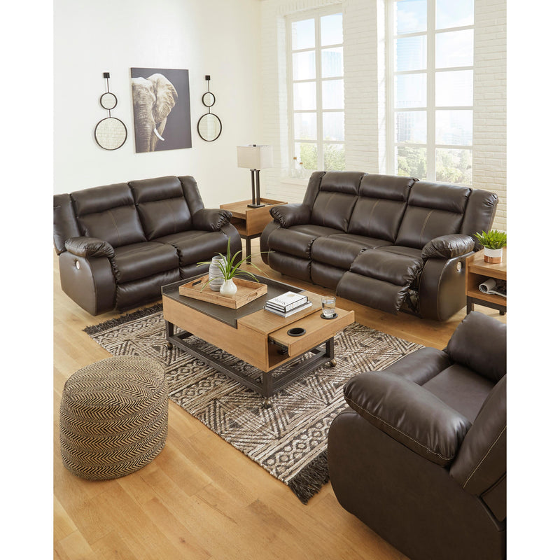Signature Design by Ashley Denoron Power Reclining Leather Look Sofa 5350587 IMAGE 9