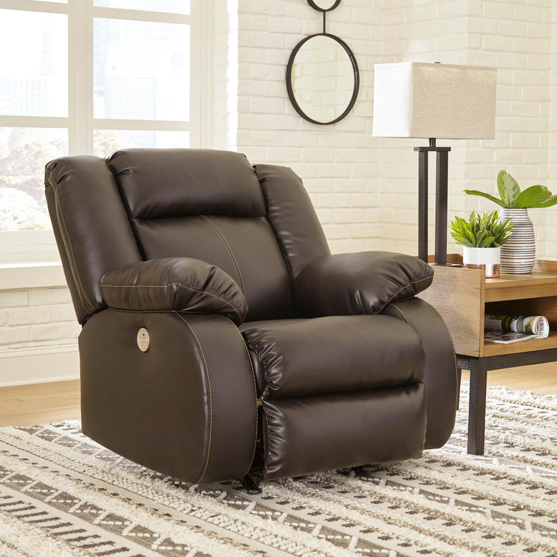 Signature Design by Ashley Denoron Power Rocker Leather Look Recliner 5350598 IMAGE 6