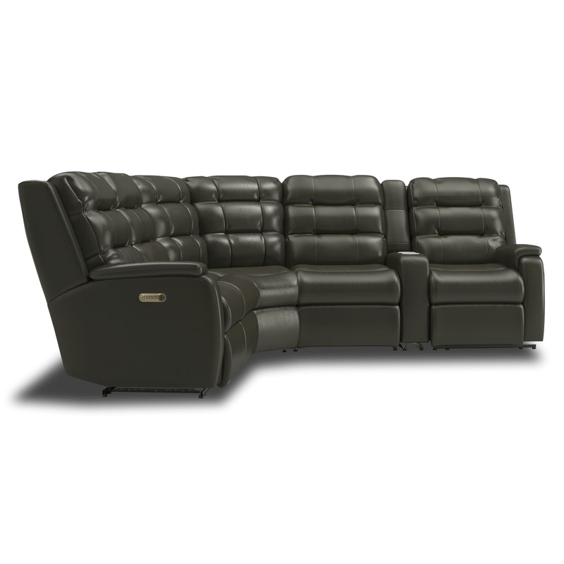 Flexsteel Arlo Reclining Leather 6 pc Sectional 3810-57-824-70/3810-58-824-70/3810-59-824-70/3810-19-824-70/3810-23-824-70/3810-72-824-70 IMAGE 2