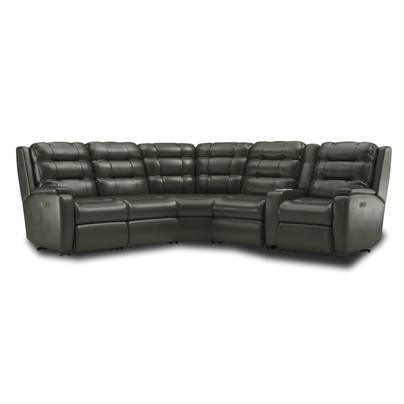 Flexsteel Arlo Power Reclining Leather 6 pc Sectional 3810-57L-824-70/3810-58L-824-70/3810-59M-824-70/3810-19-824-70/3810-23-824-70/3810-72-824-70 IMAGE 1