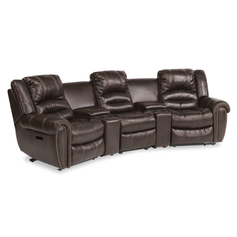Flexsteel Town Power Reclining Leather Match 5 pc Sectional 1010-57PH-048-62/1010-70-048-62/1010-19-048-62/1010-70-048-62/1010-58PH-048-62 IMAGE 1