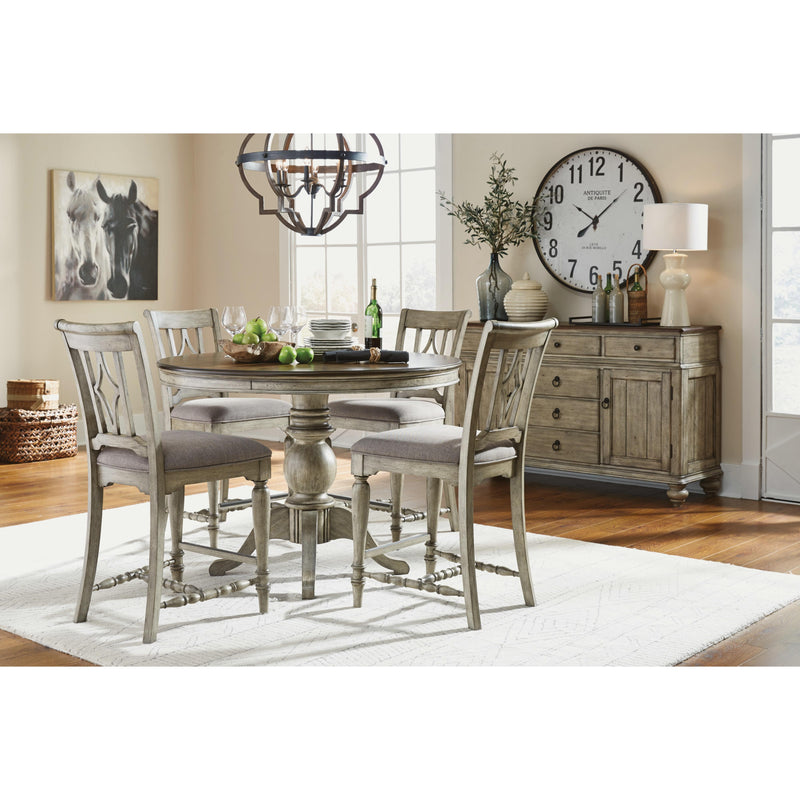 Flexsteel Round Plymouth Counter Height Dining Table with Pedestal Base W1147-836 IMAGE 6