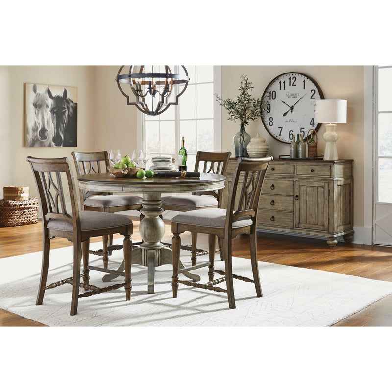 Flexsteel Round Plymouth Counter Height Dining Table with Pedestal Base W1147-836 IMAGE 7
