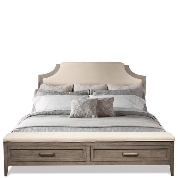 Riverside Furniture Vogue King Upholstered Panel Bed with Storage 46180/46172/46183 IMAGE 1