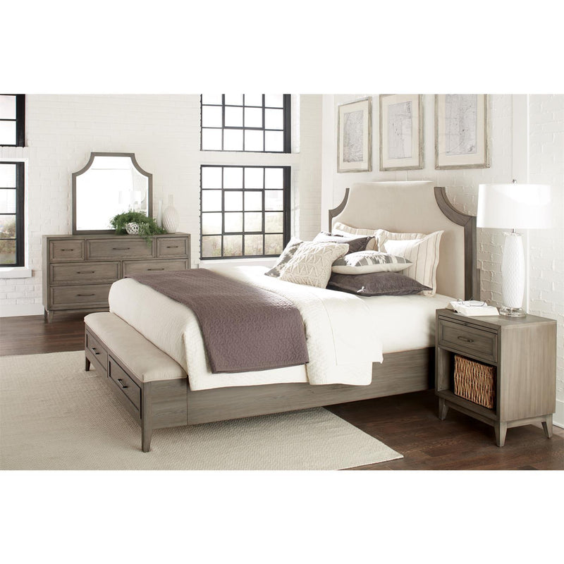 Riverside Furniture Vogue King Upholstered Panel Bed with Storage 46180/46172/46183 IMAGE 5