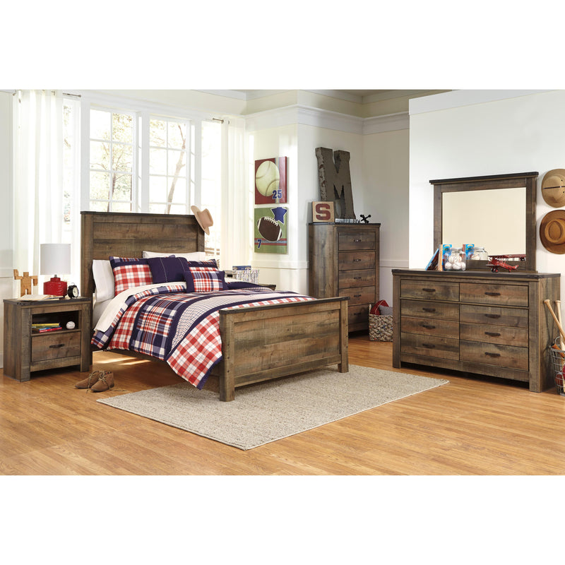 Signature Design by Ashley Trinell B446 7 pc Full Panel Bedroom Set IMAGE 1