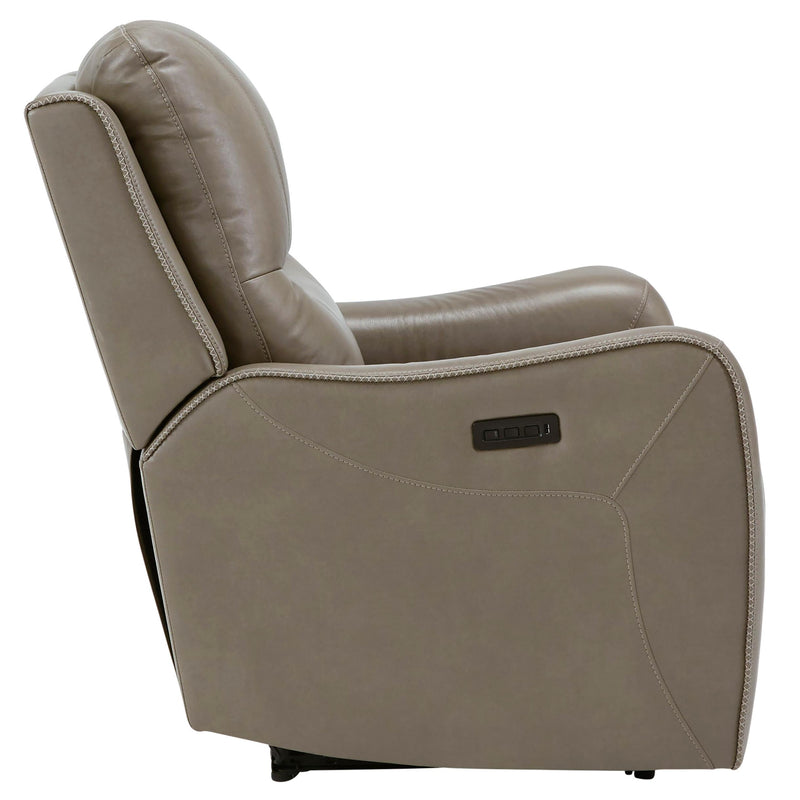 Signature Design by Ashley Galahad Power Leather Match Recliner with Wall Recline 6610206 IMAGE 4