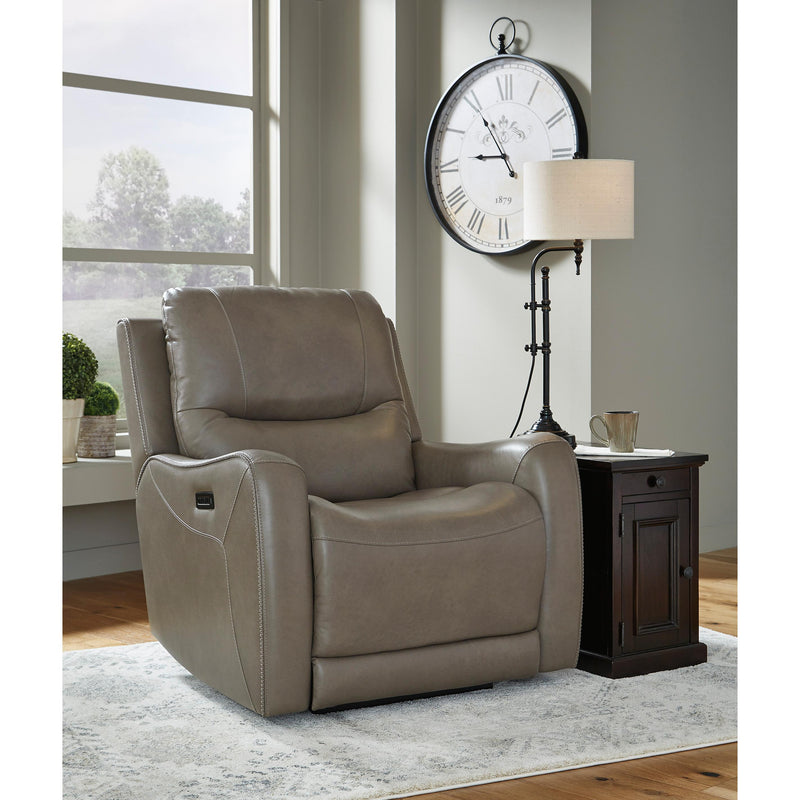 Signature Design by Ashley Galahad Power Leather Match Recliner with Wall Recline 6610206 IMAGE 7
