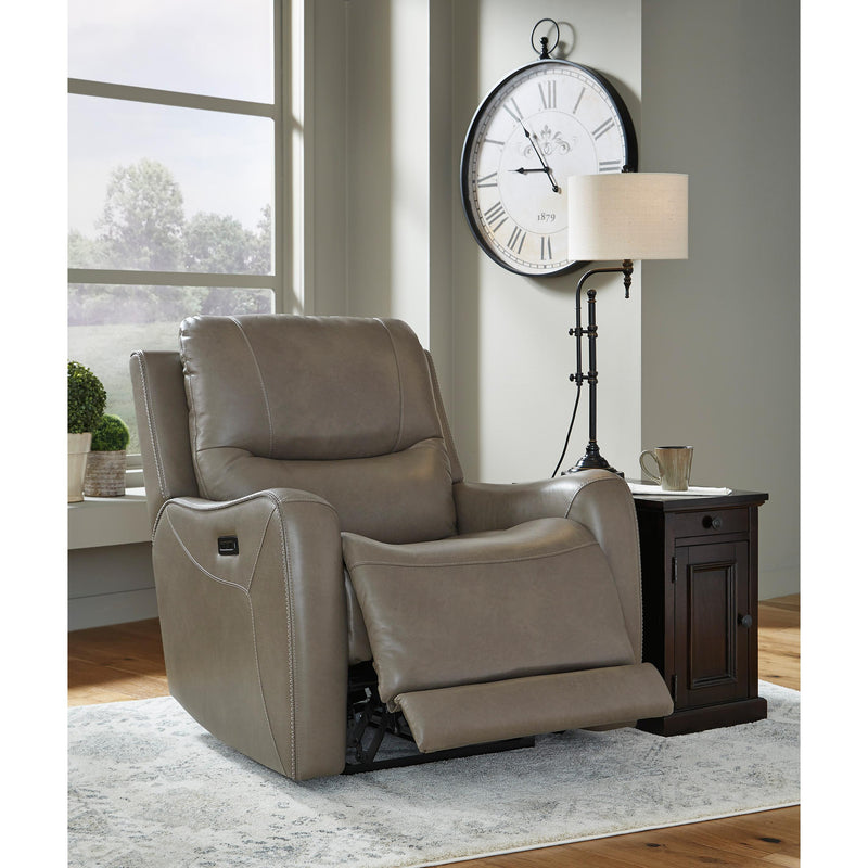 Signature Design by Ashley Galahad Power Leather Match Recliner with Wall Recline 6610206 IMAGE 8