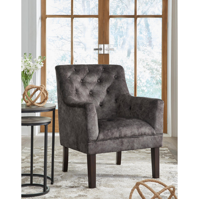 Signature Design by Ashley Drakelle Stationary Leather Look Accent Chair A3000049 IMAGE 4