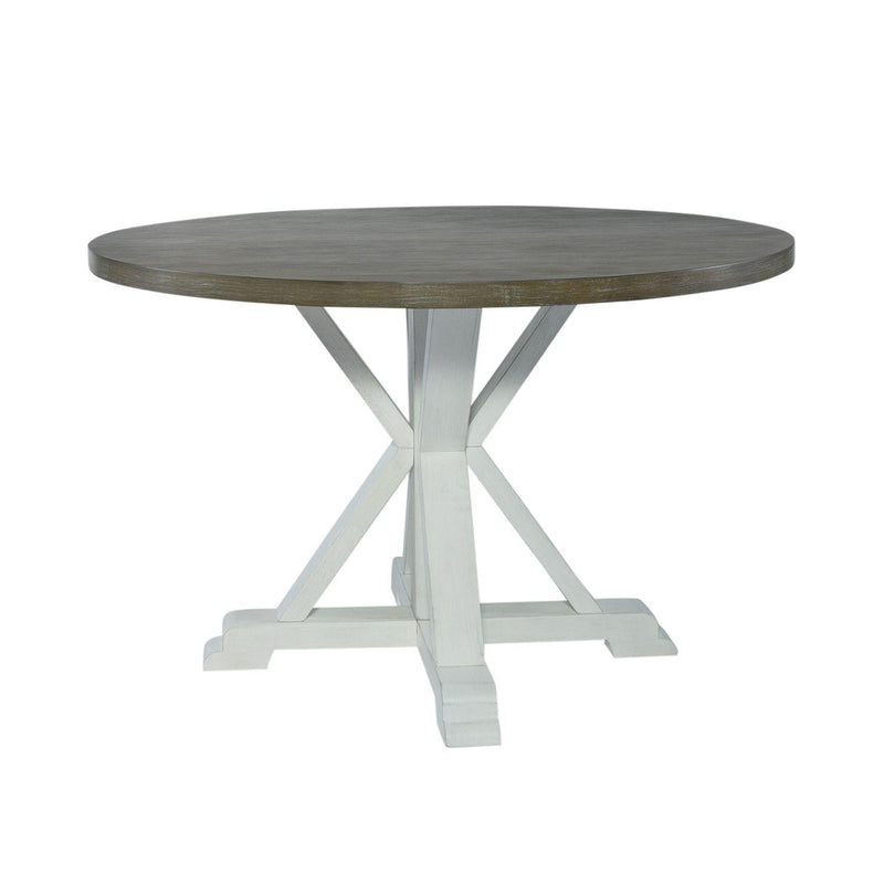 Liberty Furniture Industries Inc. Round Lakeshore Dining Table with Pedestal Base 519WH-T4848 IMAGE 2