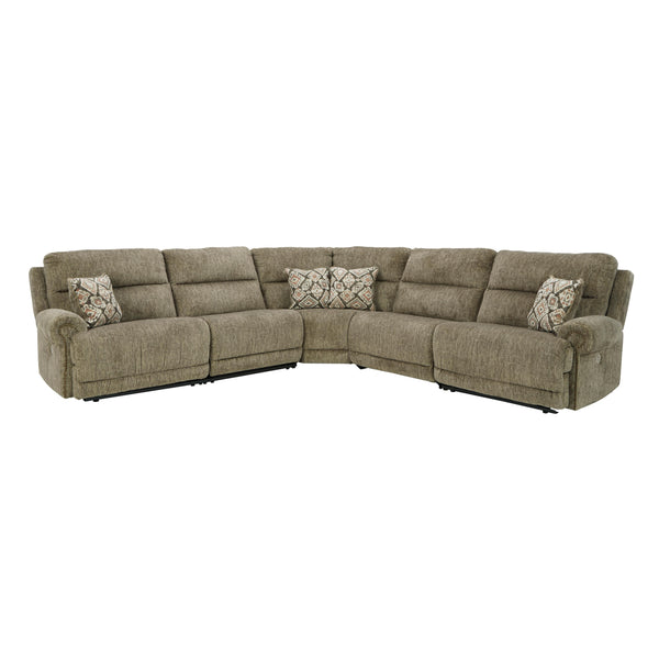 Signature Design by Ashley Lubec Power Reclining Fabric 5 pc Sectional 8540758/8540719/8540777/8540746/8540762 IMAGE 1